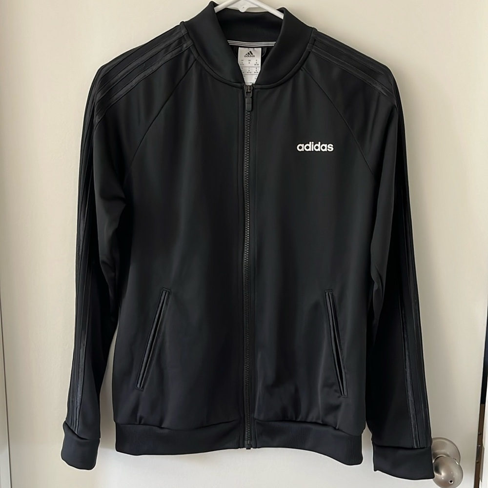 Adidas black track jacket size small